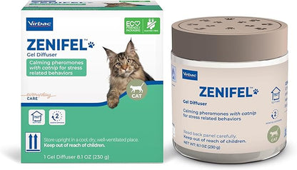 Virbac Zenifel Gel Diffuser for Managing Stress-Related Behaviors in Kittens & Cats - No Electricity Needed - Lasts Up to 2 Months - 1 Diffuser