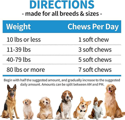Flea and Tick Prevention for Dogs Chewables 200 Soft Treats - Oral Flea and Tick Chews Supplement, Vet Recommended Supplement Chews, Skin & Coat Support for Dogs, Puppies, All Breeds & Sizes