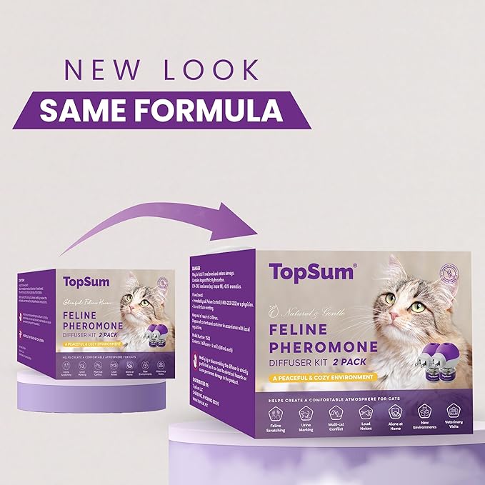 Cat Pheromones Calming Diffuser: Premium Pheromone Diffuser for Cats - Cat Pheromones Diffuser - Cat Calming Diffuser - Cat Calming Pheromone Diffuser, 2 Pack (Purple)