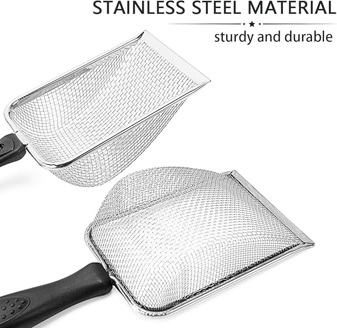 Cat Litter Scoop,Kitty Litter Scoop with Stainless Steel Mesh, 2.8mm Hole Scoop for Cat Litter,Chicken Coop Sand, Beach Sand