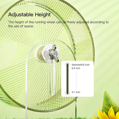 Super-Silent Hamster Exercise Wheel: Silent Spin Toys Hamster Running Wheels with Height Adjustable Stand for Hamsters Gerbils Mice Or Other Small Animals -6.5inch Green