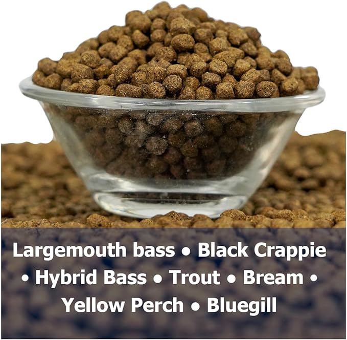 Natural Waterscapes Game Fish Food Variety | 40 lb Bulk Fish Food Pellets | Feed to Bass, Bluegill, Trout, Catfish, Tilapia