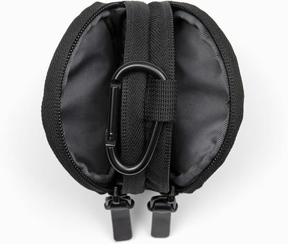 Snackpack Double Insulated Dog Treat Pouch - Holds 1.5 Cups - Dog Training and Walks Snack Bag, Two Pockets for Dry or Wet Treats, Attaches to Leash, Belt, or Bag - Heather Grey