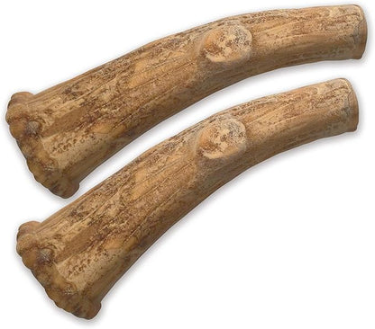 Nylabone Healthy Edibles WILD Natural Dog Chew Treats for Large Dogs, Long Lasting Dog Healthy Chew Antler Bone Made in USA, Venison Flavor, For Dogs Up to 50 lbs. (2 Count)