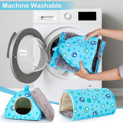 Unicorn Catcher Guinea Pig Hideout and Tunnel, 2 Pack Soft Washable Guinea Pig Bedding Accessories for Cages