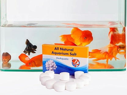 Premium Aquarium Salt, Aquarium Salt Freshwater Tablets for Aquarium Water Treatments Essential Supplies (15 Tablets)