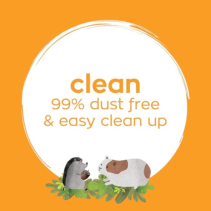 CritterCare Natural Snowflake Paper Small Pet Animal Bedding - Odor Control, Unscented, 99% Dust Free, Super Absorbent, White, 50L, Great for Rabbits, Guinea Pigs, Hamsters, Gerbils, Mice, Rats