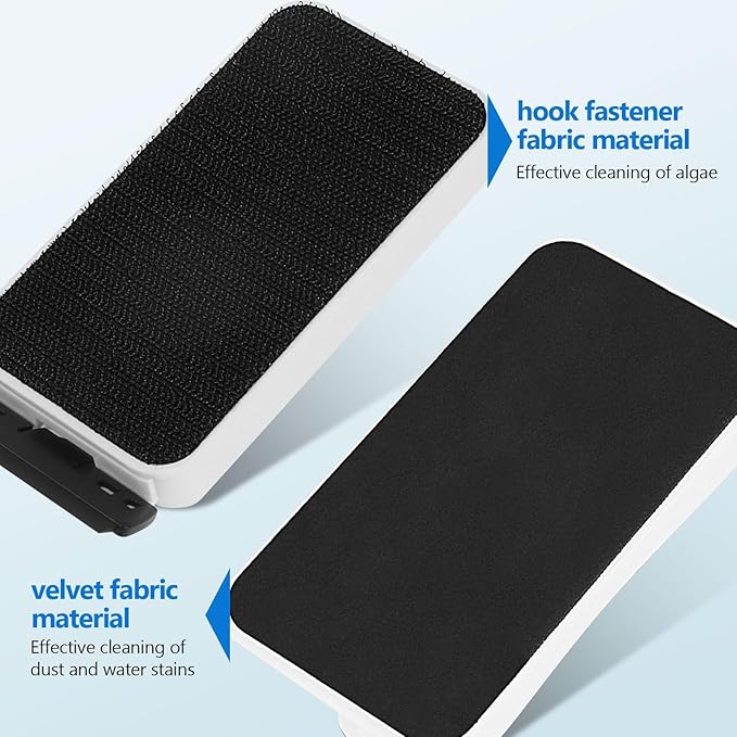 AQQA Aquarium Magnet Glass Cleaner,Dolphin Series-Fish Tank Algae Scraper Brush Cleaner for Glass or Acrylic,2 Detachable Blades Floating Cleaning Tool For1/4-1/2 Thickness