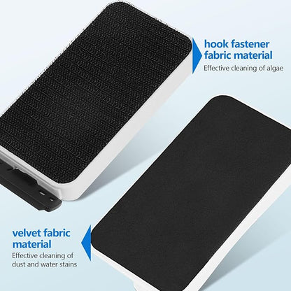 AQQA Aquarium Magnet Glass Cleaner,Dolphin Series-Fish Tank Algae Scraper Brush Cleaner for Glass or Acrylic,2 Detachable Blades Floating Cleaning Tool For1/4-1/2 Thickness