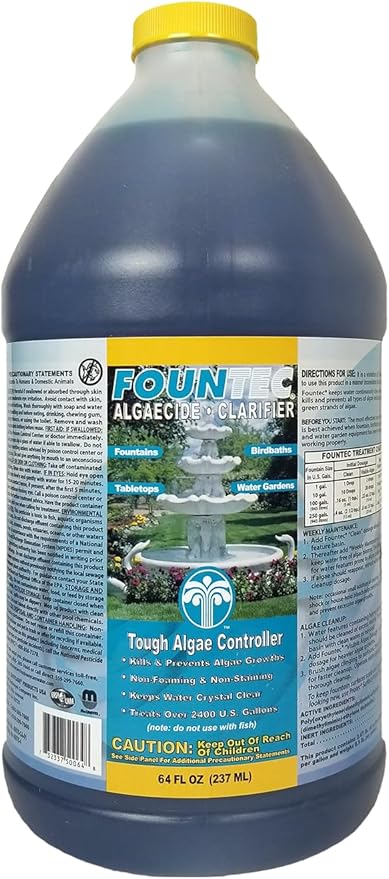 Fountec Fountain Algaecide Clarifier, 64 Ounce