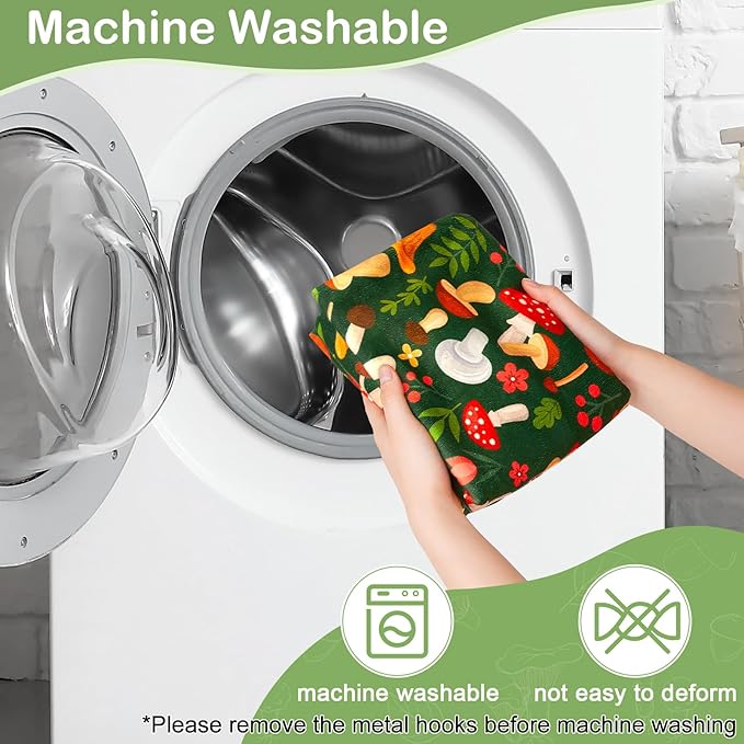 Bienbee 2 Pcs Ferret Rat Hammock Set for Cage Washable Guinea Pig Hideout Bed Soft Small Animal Hammock Tunnel Toys Ferret Cage Accessories for Hedgehog Sugar Glider Squirrel Hamster, Green Mushroom