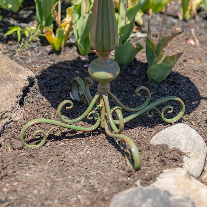 Zaer Ltd. Pedestal Style Birdbath (Green)