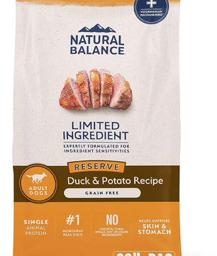 Natural Balance Limited Ingredient Adult Grain-Free Dry Dog Food, Reserve Duck & Potato Recipe, 22 Pound (Pack of 1)