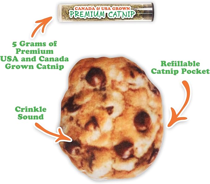 Meowijuana Get Baked Bundle | Get Baked Cookie Refillable Toy, King Size Catnip Joints, and Kalico | Hand Harvested and Rolled Dried High Potency Catnip | Grown in North America