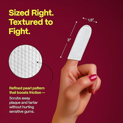 DOCO Dog Teeth Cleaning Wipes - Dog Tooth Brushing Kit, Remove Plaque & Tartar, Freshen Breath, No Rinse, Easy Pet Tooth Cleaning Kit for Oral Care, Ideal for Cat Owners - Chicken Flavor, 50 ct.