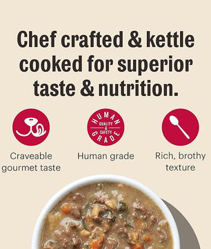 The Honest Kitchen Human Grade One Pot Stews Wet Dog Food - Slow Cooked Chicken Stew with Sweet Potato, Spinach & Apples, 10.5 Ounce Box (Pack of 6)