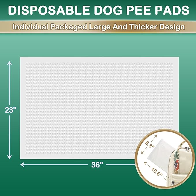 IMMCUTE Dog Pee Pads Extra Large 23"X36", 30Count, XL Puppy Pads Super Absorbent & Leak-Proof, Disposable Potty Training Pads, 6-Layer with Quick-Dry for Puppies | Doggie| Cats | Rabbits