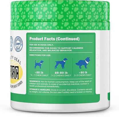 Nutricost Pets Calming Support Soft Chews for Dogs (Beef Flavored) 60 Soft Chews - Helps Manage Occasional Stress & Tension, NASC Certified