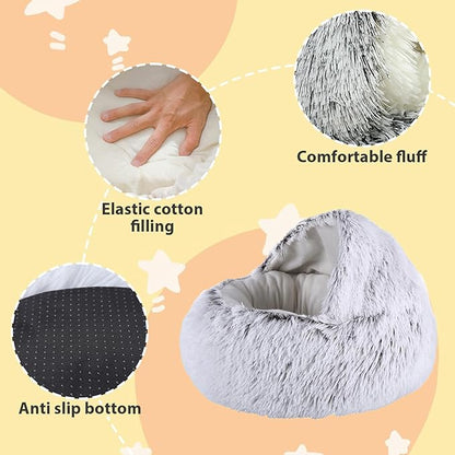 Ferret Bed Cave and Hideouts | Hammock for Cage | Hideaway Bed Accessories | Small Pet Cushion Long Plush Soft Washable for Ferret & Small Animals