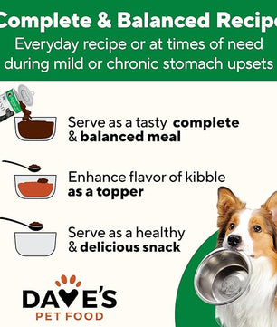 Dave's Pet Food Bland Dog Food (Lamb & Rice), Canned Wet Dog Food for Sensitive Stomachs, Gluten-Free, Digestive Care, 13.2 oz (Case of 12)