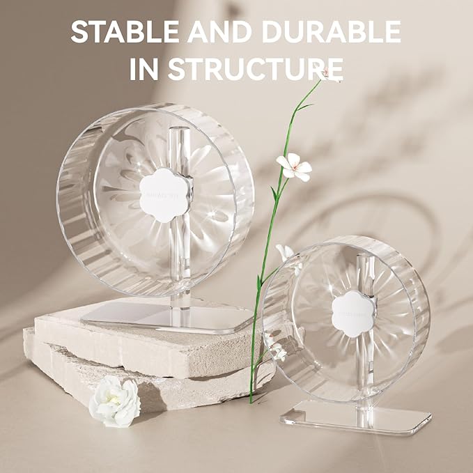 BUCATSTATE Hamster Exercise Wheel 10.2", Upgraded Super-Silent Spinner Hamster Running Wheels with Adjustable Base & Rust-roof Bearing for Dwarf Syrian Hamster Gerbils Rats