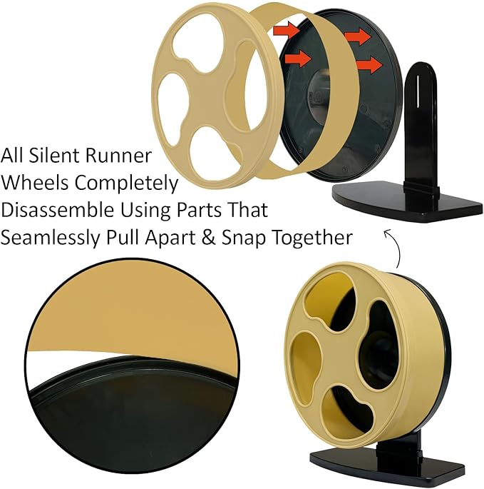 Silent Runner Wheel - 9" Regular - Exercise Wheel (Cream)