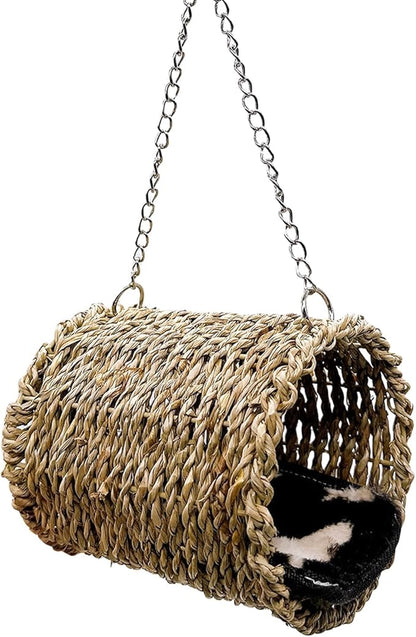 Hamiledyi Hamster Hanging Hammock Basket 3 Piece Wooden Rat Ladder Swing Set Cage Clmbing Toys for Syrian Hamster Sugar Glider Bird Mice Playing Sleeping