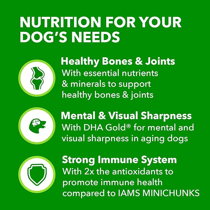 IAMS Proactive Health Healthy Aging Adult Dry Dog Food for Mature and Senior Dogs with Real Chicken, 29.1 lb. Bag