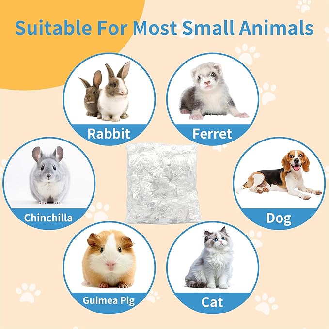 100 Pcs Rabbit Cage Liner Disposable Bunny Cage Liner Bag 26' X 18''- Clear Elastic Pet Toilet Film Small Animal Tray Covers for Bunnies Ferrets Chinchillas Birds - Leak Proof & No Mess