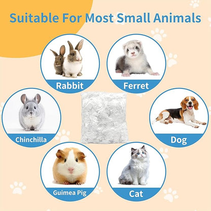 100 Pcs Rabbit Cage Liner Disposable Bunny Cage Liner Bag 26' X 18''- Clear Elastic Pet Toilet Film Small Animal Tray Covers for Bunnies Ferrets Chinchillas Birds - Leak Proof & No Mess