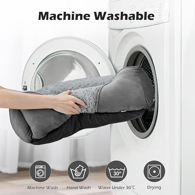 INVENHO Small Dog Bed Rectangle Washable Orthopedic Soft Calming Sleeping Durable Pet Cuddler with Anti-Slip Bottom