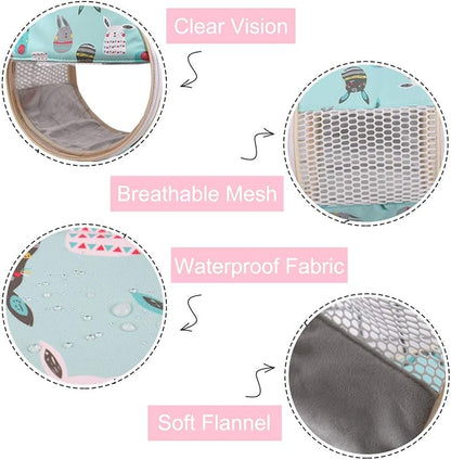 Small Pet Carrier Bag Portable Travel Carrier for Hamster Rat Baby Guinea Pig Sugar Glider Hedgehog Small Birds (M, Pink)