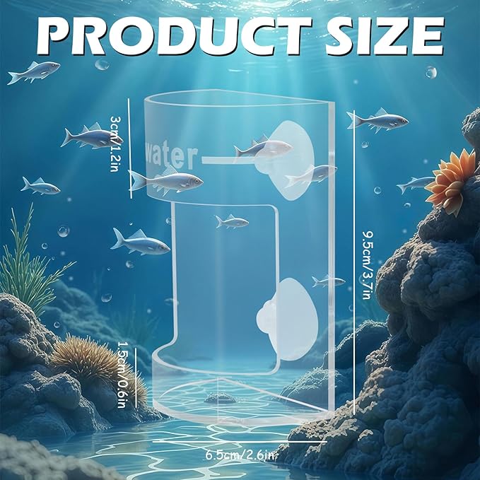 Round Fish Tank Feed Tray with Scale and Suction Cup, Feeding Tube Supplies, Tank Divider Supplies, Breeder Box for Aquarium, Round Aquariums & Fish Bowls Accessories