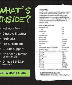 Origins 5-in-1 Dog Supplement - Powdered Food Topper w/Natural Heirloom Pork Protein- Supports Healthy Digestion, Skin, and Coat - Helps Reduce Itching & Joint Inflammation (2 lbs)