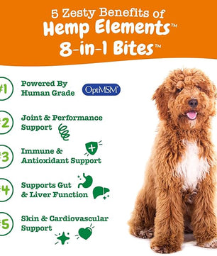 Zesty Paws 8-in-1 Bites for Dogs + Hemp Seed, 90 Count (Packaging May Vary)