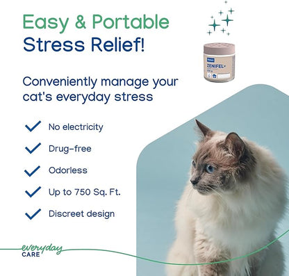 Virbac Zenifel Gel Diffuser for Managing Stress-Related Behaviors in Kittens & Cats - No Electricity Needed - Lasts Up to 2 Months - 1 Diffuser