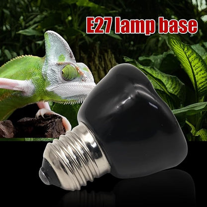 Mini Reptile Heat Lamp, 25w Infrared Ceramic Heat Emitter, No Light Emitting Reptile Heat Bulbs,Ceramic Heat Lamp for Amphibian, Chicken Coop,Cat, Turtle, Snake,Terrarium (1, 25 W)