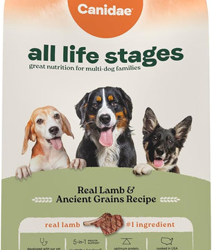 Canidae All Life Stages Real Lamb & Ancient Grains Recipe – High Protein Premium Dry Dog Food for All Ages, Breeds, and Sizes– 27 lbs.