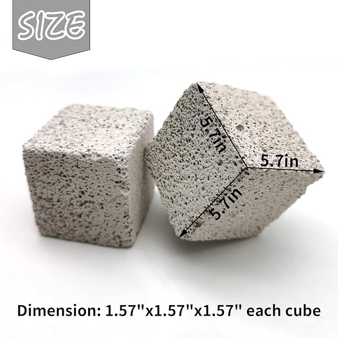 Hamiledyi 20 Pcs Chinchilla Lava Blocks Flower Shape Rabbit Chew Toys Bunny Lava Teeth Grinding Stone Small Animal Mineral Calcium Stone for Hamsters Rabbits Chinchillas Squirrels Rats Parrots