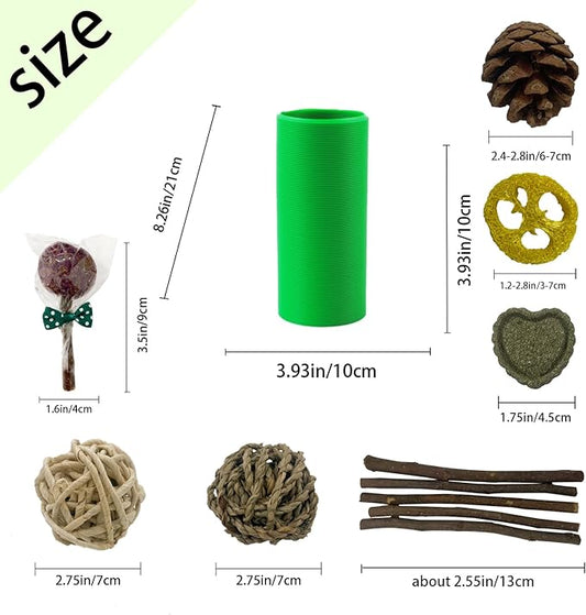 Plastic Hamster Tunnels,Ferrets Foldable Exercising Training Tunnels Hamsters Hideout Tube,Collapsible Pet Tunnel,Small Animals Cage Accessories for Mouse Rat Gerbils Rats Mice(Green)