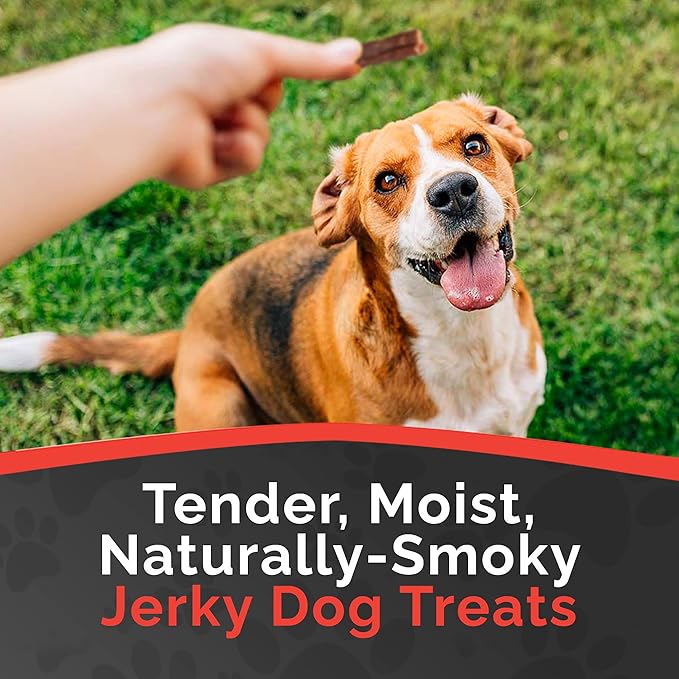 Miss Nelly's- All Natural Beef Jerky Dog Treats Made in USA Only-Original Smoke House Recipe-Minimally Processed Soft Sticks Dog Jerky Treats-32 oz. Jar