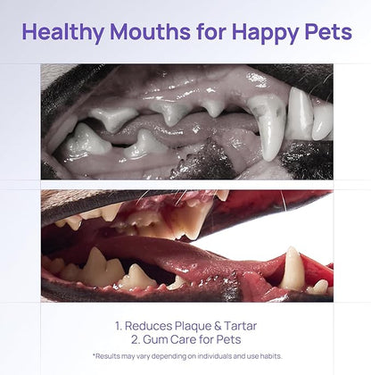 HICC PET Teeth Cleaning Gel for Dogs and Cats, Vet-Recommended Dog Dental Care Toothpaste for Breath Freshener, Ggingivitis Treatment, Prevent Infection & Bad Breath, Plaque & Tartar Remover, 2 Fl Oz