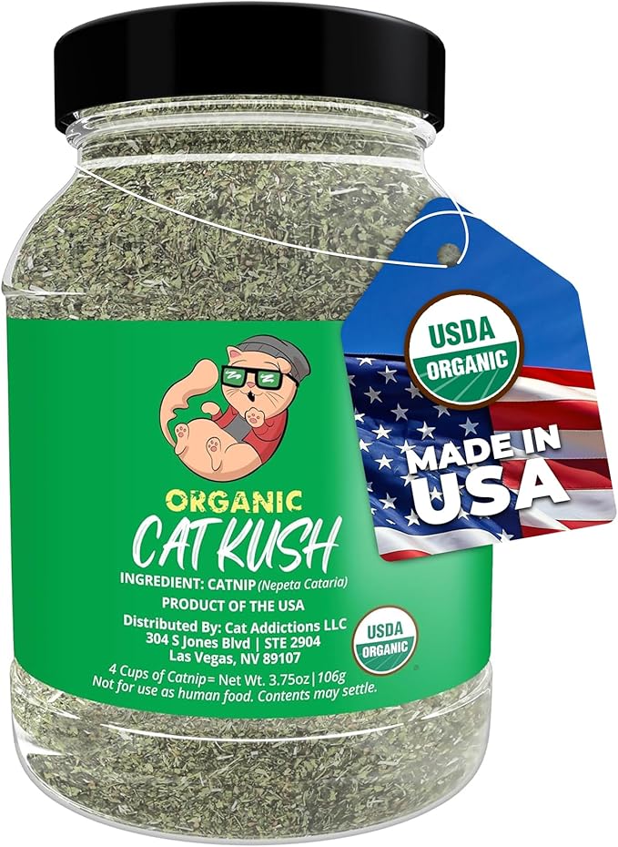 Organic Catnip, Safe Premium Blend Perfect for Cats, Instilled with Maximized Potency your Kitty is Sure to Go Crazy for (4 Cups)