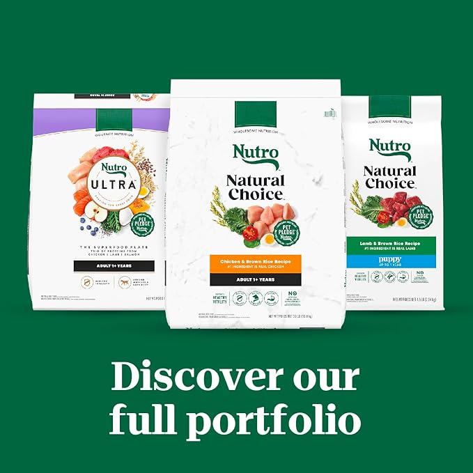 Nutro Natural Choice Adult Dry Dog Food, Salmon and Brown Rice Recipe, 28 lb Bag
