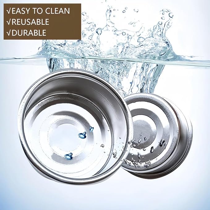 Tfwadmx 12Pcs Gecko Feeding Cups, 0.5oz Metal Reptile Food Cups, Crested Gecko Food Dish, Feeding Ledge Accessories for Small Lizards, Tarantulas