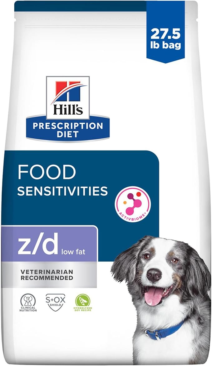 Hill's Prescription Diet z/d Low Fat Dry Dog Food, Hydrolyzed Soy Recipe, 25 lb. Bag