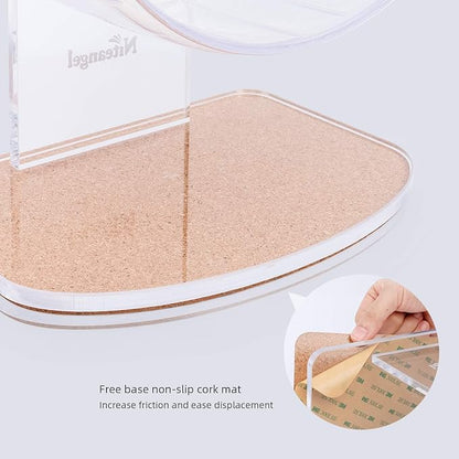 Niteangel Super-Silent Hamster Exercise Wheels: - Quiet Spinner Hamster Running Wheels with Adjustable Stand for Hamsters Gerbils Mice Or Other Small Animals (M, White)