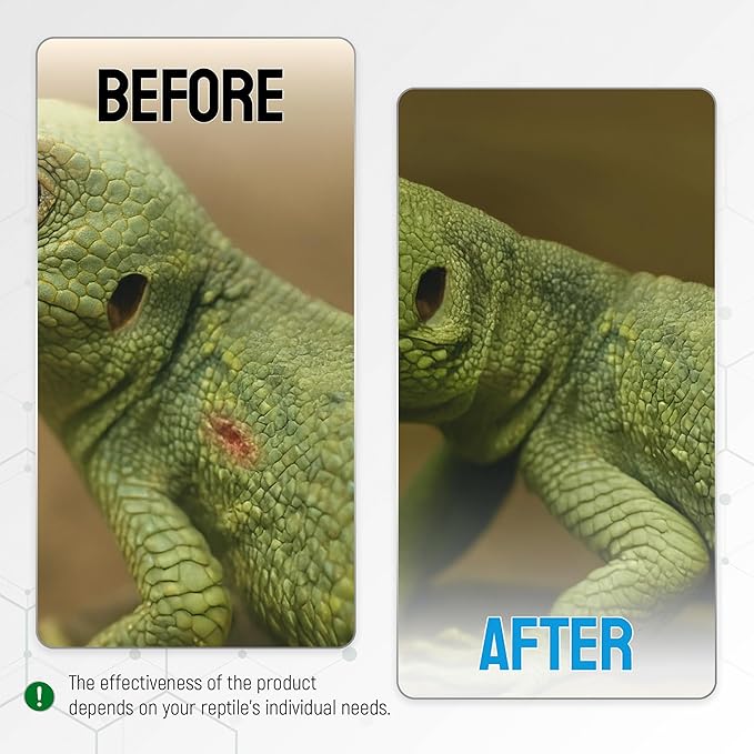 Reptile Wound Care Spray with Silver – for Wounds, Cuts, Scale Rot, Burns, Sores, Irritation, Abnormal Shedding – Topical Spray for Lizards, Bearded Dragons, Iguanas, Snakes, Geckos & Turtles – 4 Oz