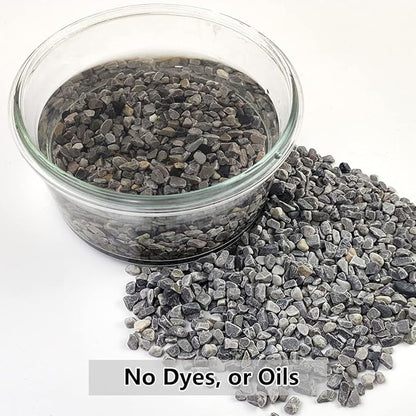 10LB Succulent and Cactus Gravel, 1/5 Inch Natural Decorative Polished Pebbles for Landscaping, Grey River Rocks for Plants, Vases, Aquariums, Terrarium and Outdoor Gardening