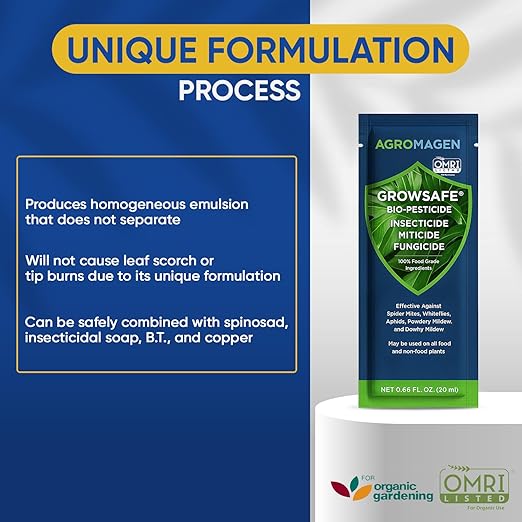 GrowSafe Bio-Pesticide, Organic and Natural Miticide, Fungicide and Insecticide (Ready-to-Mix)